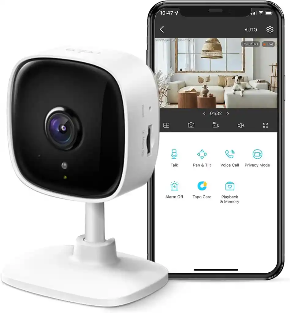 Tapo Tp-link Cámara Seguridad 2k Wi-fi C110 Detecta Movimiento Audio Bidireccional Sirena Visión Nocturna