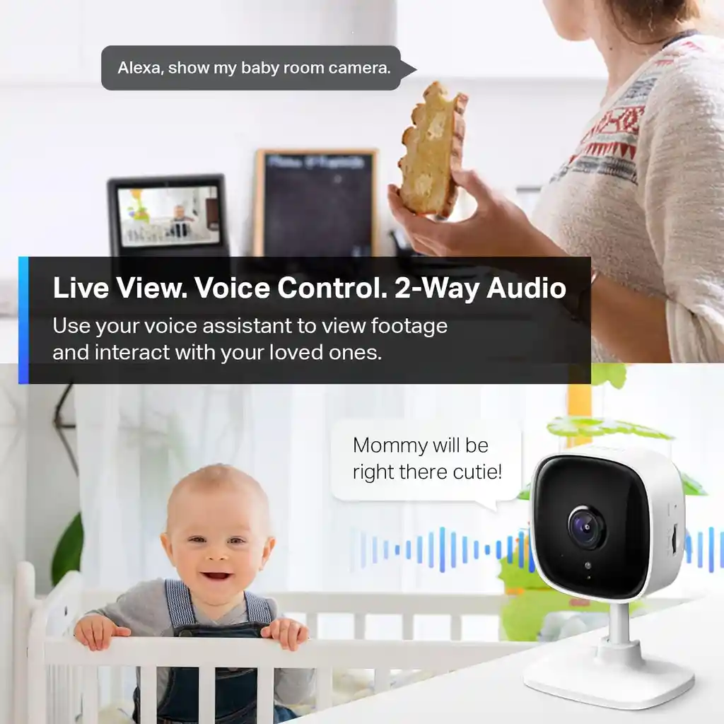 Tapo Tp-link Cámara Seguridad 2k Wi-fi C110 Detecta Movimiento Audio Bidireccional Sirena Visión Nocturna