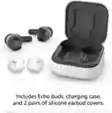 Amazon Echo Buds (modelo Más Reciente), Audífonos Inalámbricos Con Bluetooth 5.2 Y Alexa, Personalización De Audio, Multipunto, 20 Horas De Batería Con Estuche Cargador, Resistentes Al Sudor, Negro