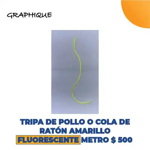 Tripa De Pollo O Cola De Ratón Amarillo Fluorescente Metro
