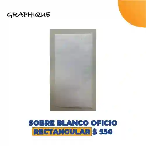 Sobre Blanco Oficio Rectangular