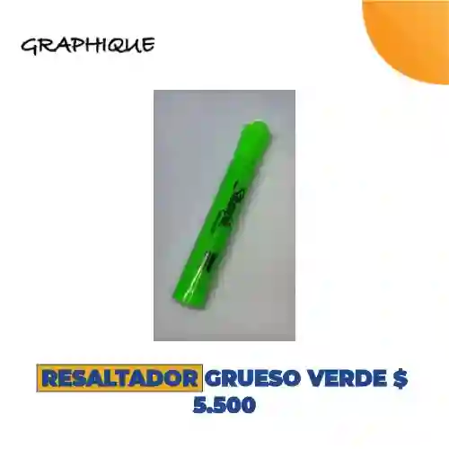 Resaltador Grueso Verde