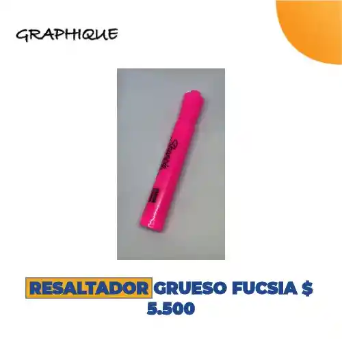 Resaltador Grueso Fucsia
