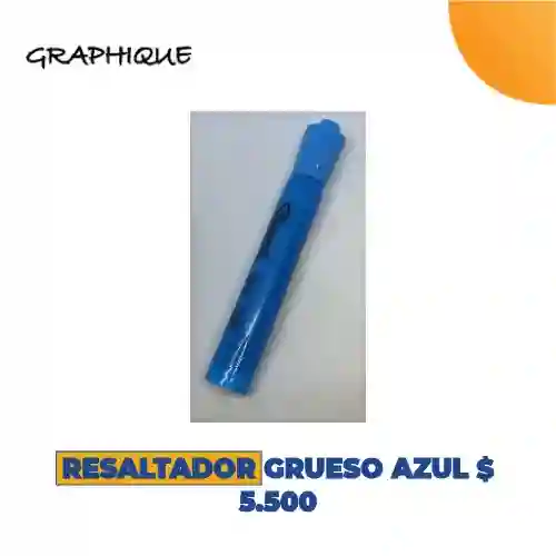 Resaltador Grueso Azul