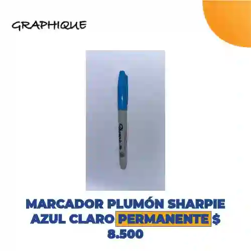 Marcador Plumón Sharpie Azul Claro Permanente