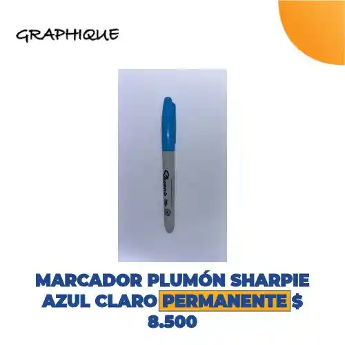 Marcador Plumón Sharpie Azul Claro Permanente