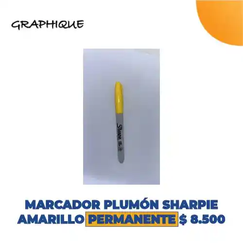 Marcador Plumón Sharpie Amarillo Permanente