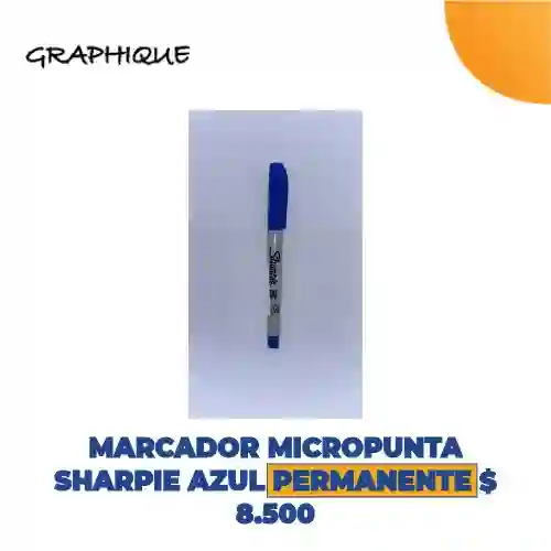 Marcador Micropunta Sharpie Azul Permanente