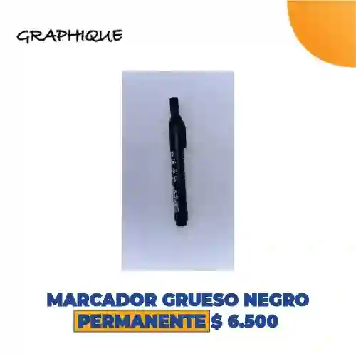 Marcador Grueso Negro Permanente