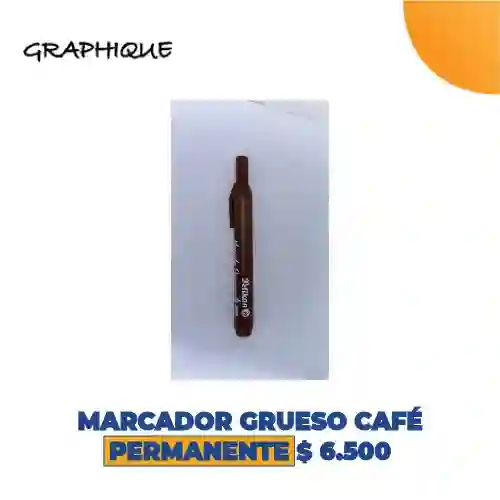 Marcador Grueso Café Permanente