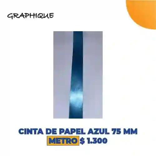 Cinta De Papel Azul 75 Mm Metro