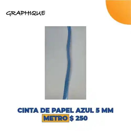 Cinta De Papel Azul 5 Mm Metro