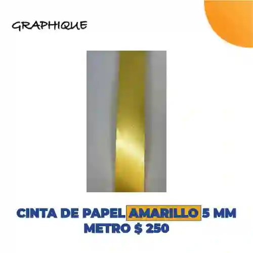 Cinta De Papel Amarillo 5 Mm Metro