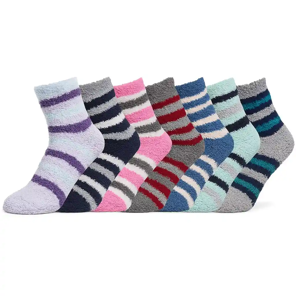 Medias Calentadoras De Rayas Pack X 3 Pares Surtidos