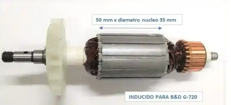 Inducido Para Black Y Decker Pulidora B&d G 720 + Escobillas