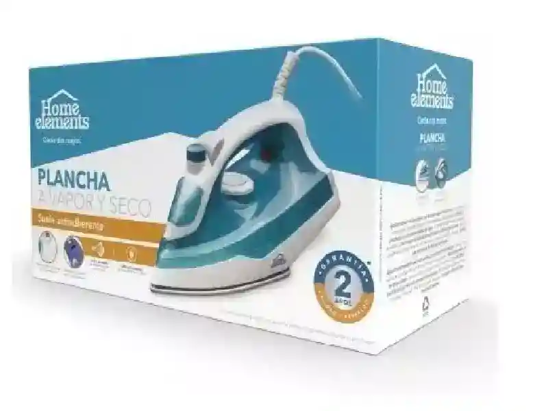 Plancha A Vapor Y Seco Antiadherente Home Elements -188