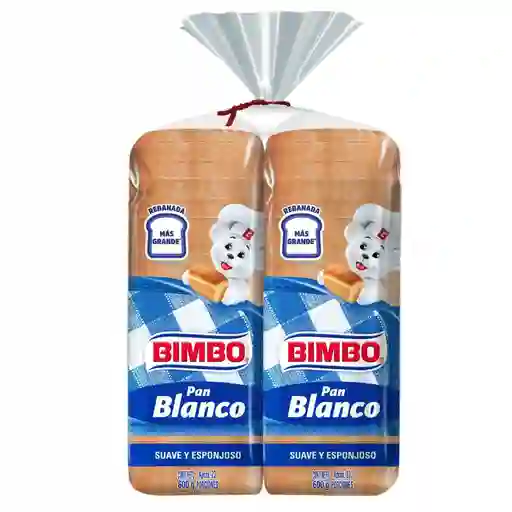 Bimbo Pan Tajado Blanco 2 Unidades / 600 G
