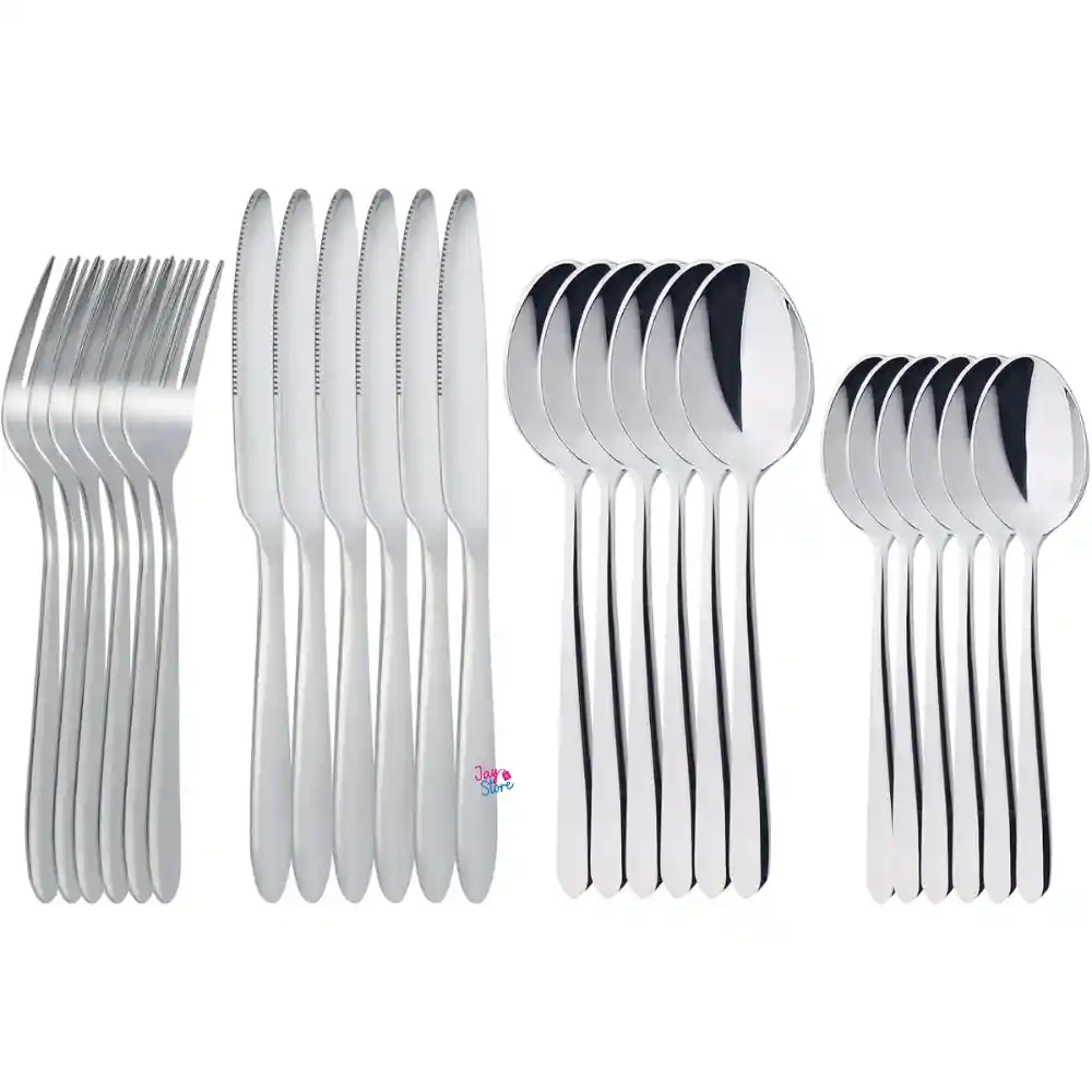 Cubiertos Set 24 Piezas Acero Inoxidable High Quality