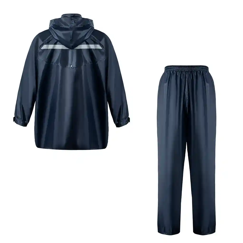 Impermeable Moto Lluvia 2tr Pro Liviano Tipo Sudadera Azul Oscuro 668