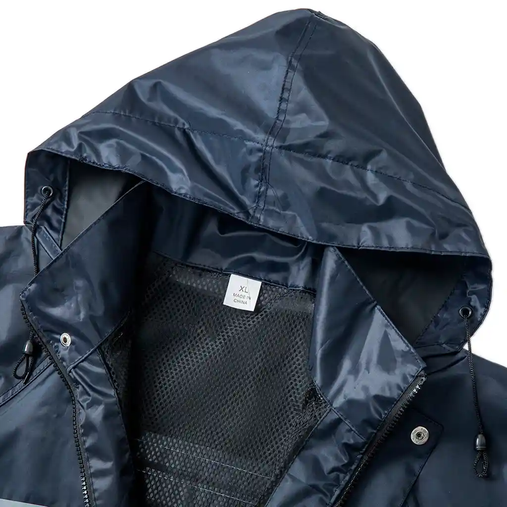 Impermeable Moto Lluvia 2tr Pro Liviano Tipo Sudadera Azul Oscuro 668