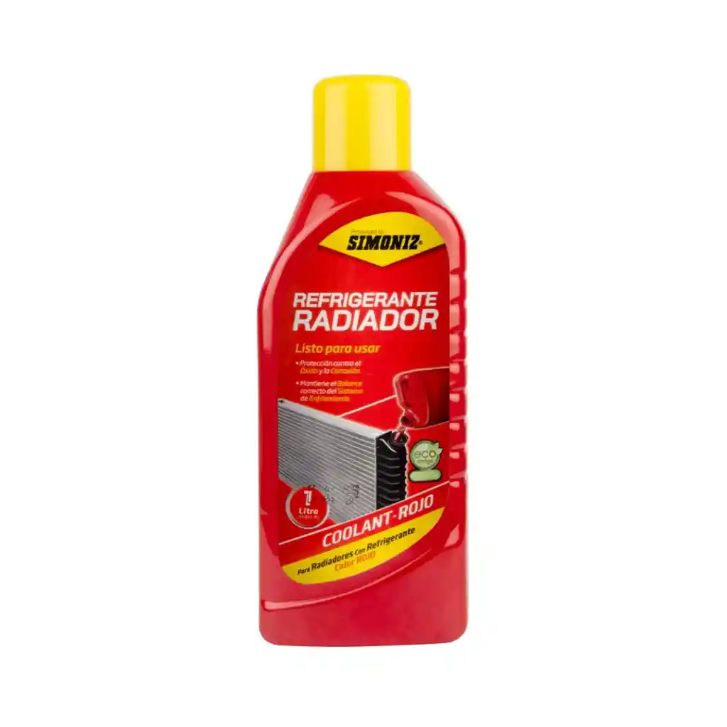 Líquido Refrigerante De Radiador Rojo Simoniz - 1.000ml