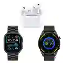 Combo 2 Reloj Inteligente + Audífonos + 7 Correas Smartwatch I80