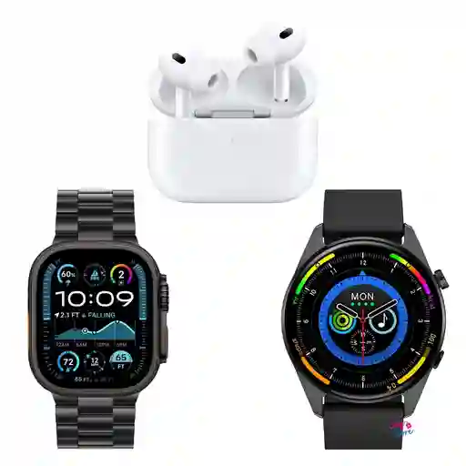Combo 2 Reloj Inteligente + Audífonos + 7 Correas Smartwatch I80