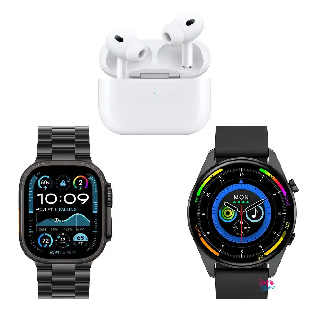 Combo 2 Reloj Inteligente + Audífonos + 7 Correas Smartwatch I80