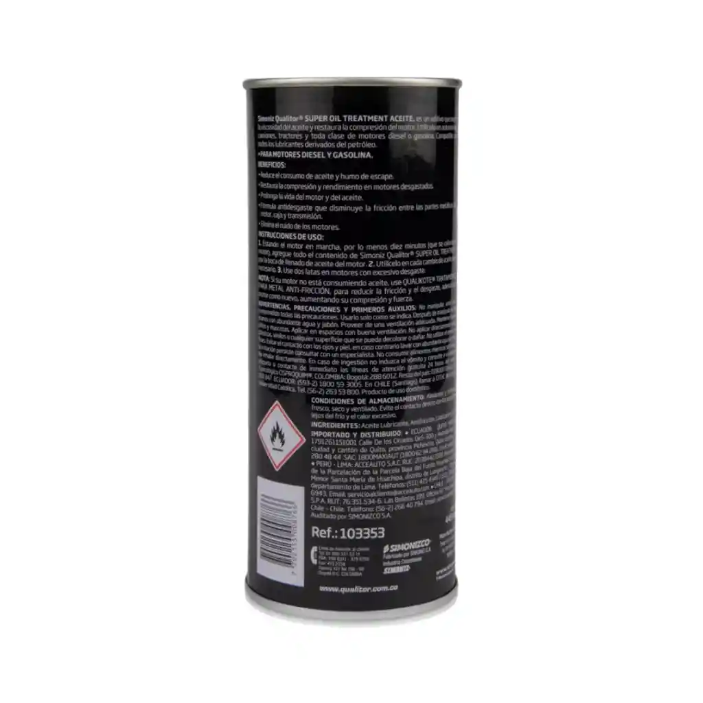 Aditivo Qualitor Con Fórmula Antidesgaste Simoniz - 443ml