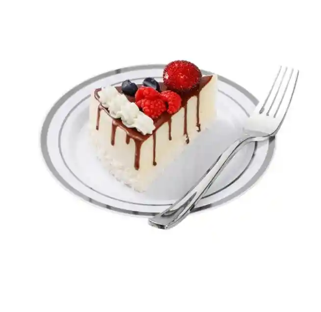 Platos Plateados 18 Cms X 6 Unds , Platos Postre, Elegante, De Lujo