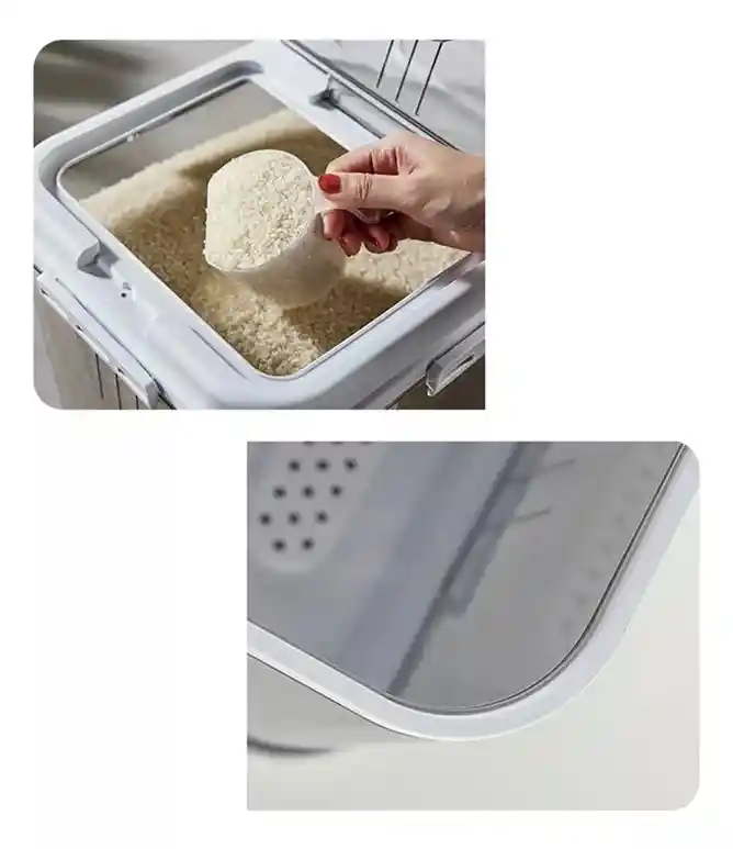 Cubo De Almacenamiento De Arroz De 30 Libras