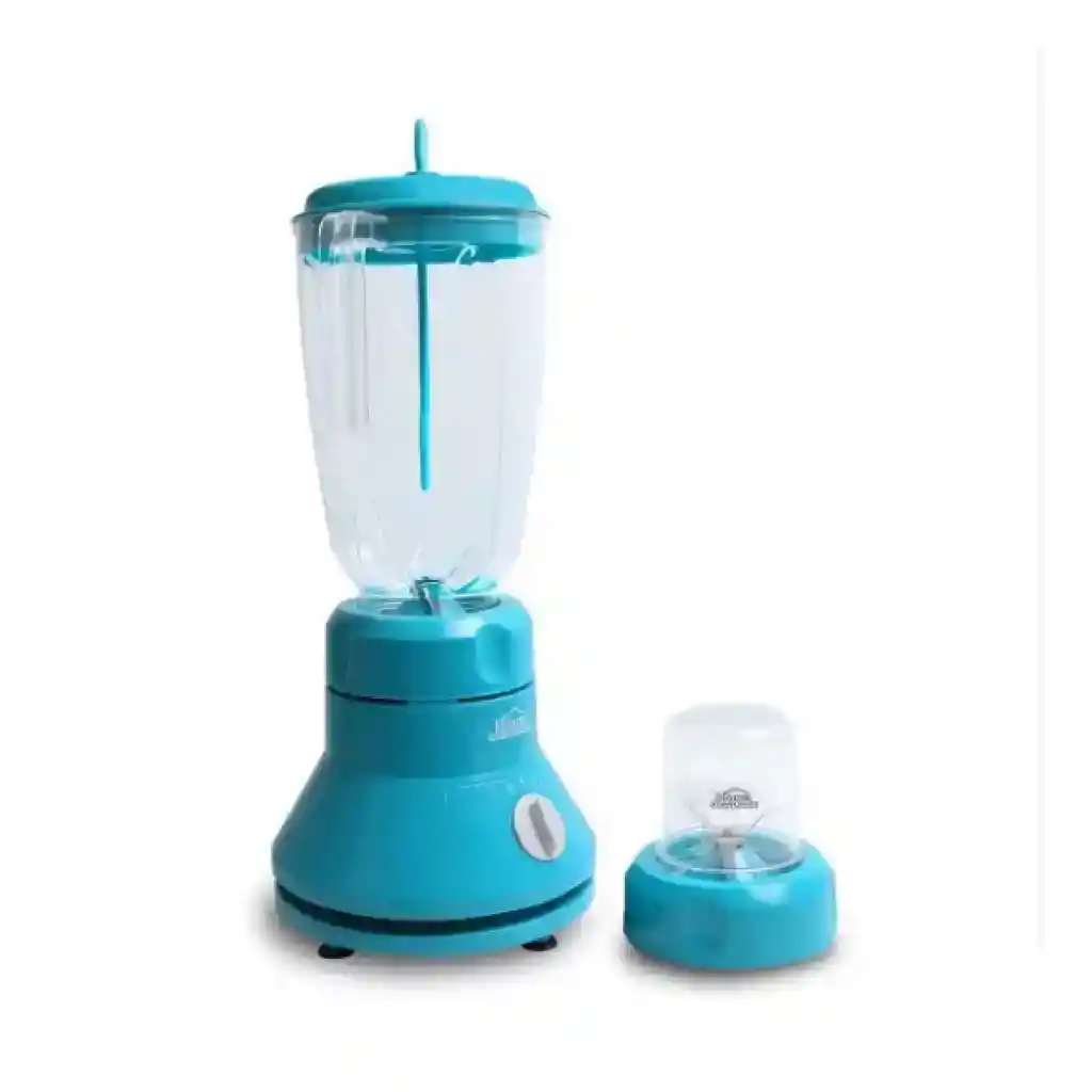 Licuadora + Picatodo 2 Velocidades Vaso Plástico Color Azul Turquesa Home Elements He-2819at