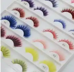 Pestañas Postizas En Tira De Colores Para Maquillaje Marca Eyelash