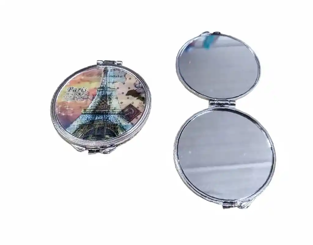 Espejo X2 Doble Mini Cosmetiquera Bolso Cartera Aumento