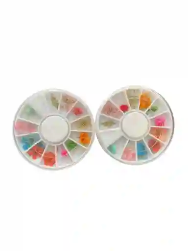 Ruleta Por 12 Diseños Con Decoracion Para Maquillaje De Uñas Y Rostro En Forma De Naturaleza Florez