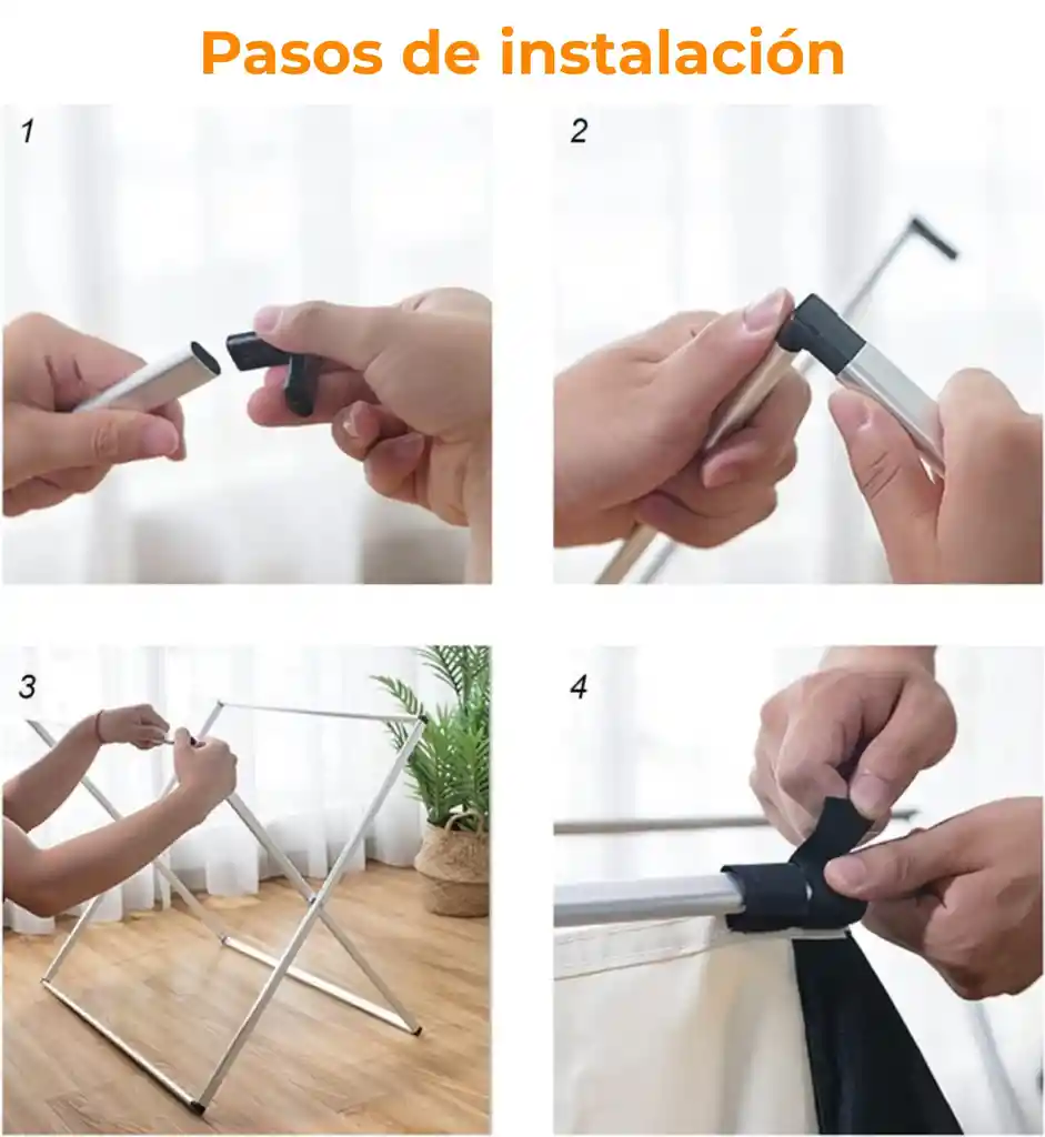 Cesta Organizador Y Clasificador De Ropa Sucia X2