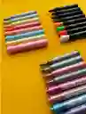Set Marcador Vinilo Pastel,metalizado Y Neon