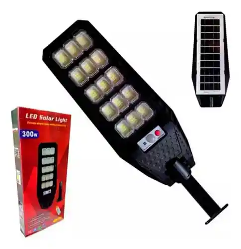 Lámpara Solar Led 300w Para Exterior Con Control Remoto