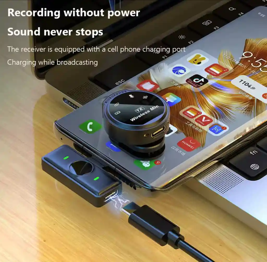 Micrófono Inalámbrico Clip Con Estuche – Alta Definición - Iphone
