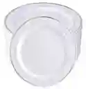Platos Plateados 26 Cms X 8 Unds , Platos De Lujo, Platos Elegantes, Platos Desechables