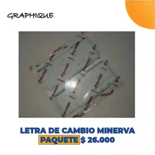 Minerva Letra De Cambio Paquete X50 Unidades