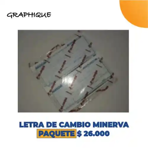 Minerva Letra De Cambio Paquete X50 Unidades