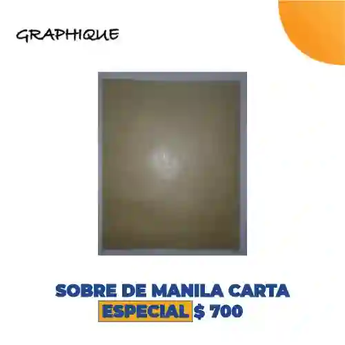 Sobre De Manila Carta Especial