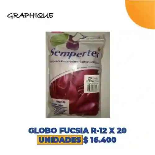 Globo Fucsia R-12 X 20 Unidades