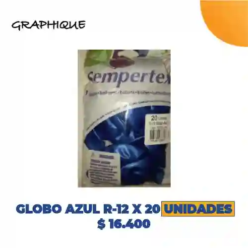 Globo Azul R-12 X 20 Unidades