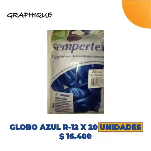 Globo Azul R-12 X 20 Unidades