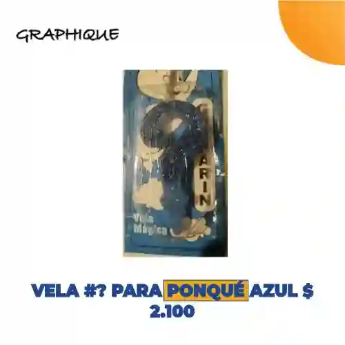 Vela #? Para Ponque Azul