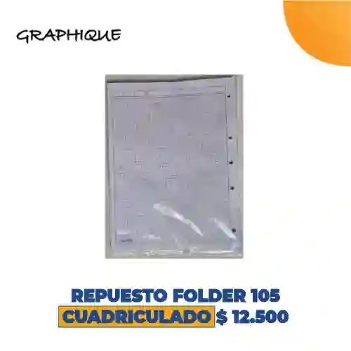 Repuesto Folder 105 Cuadriculado