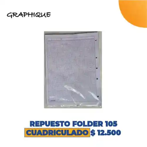 Repuesto Folder 105 Cuadriculado