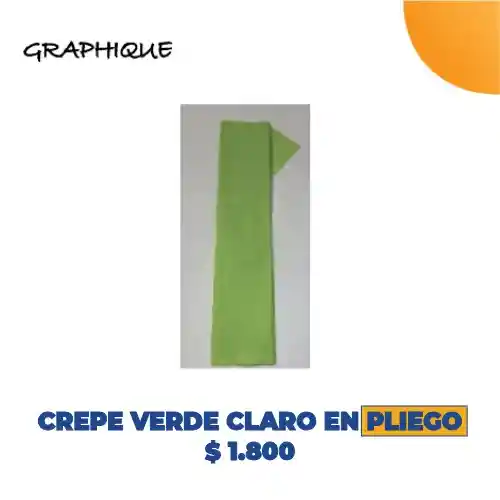 Crepe Verde Claro En Pliego